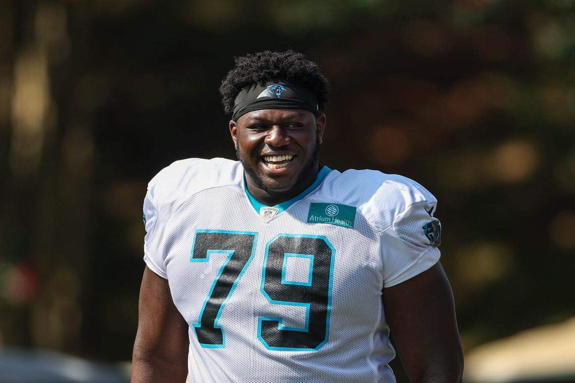 Panthers tackle Ickey Ekwonu was the first offensive player taken in the 2022 NFL draft and the sixth player overall. He won the starting left tackle job in training camp.