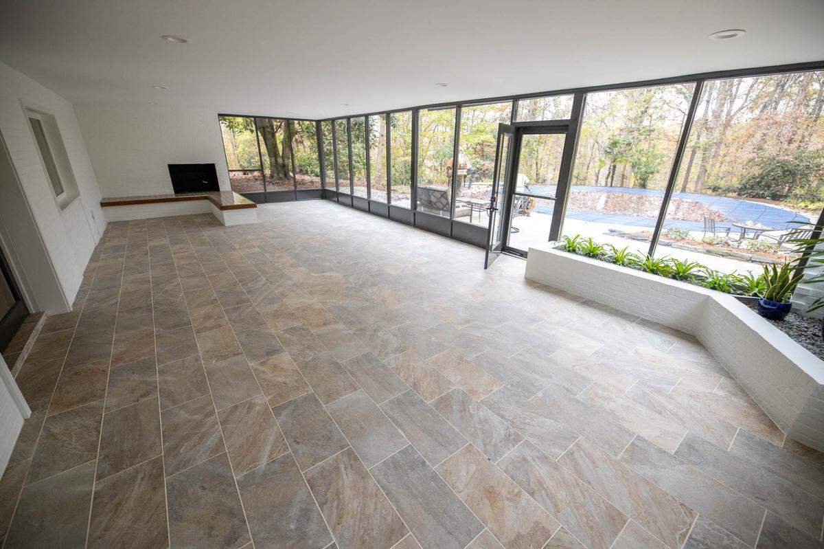 A sunroom after renovations.