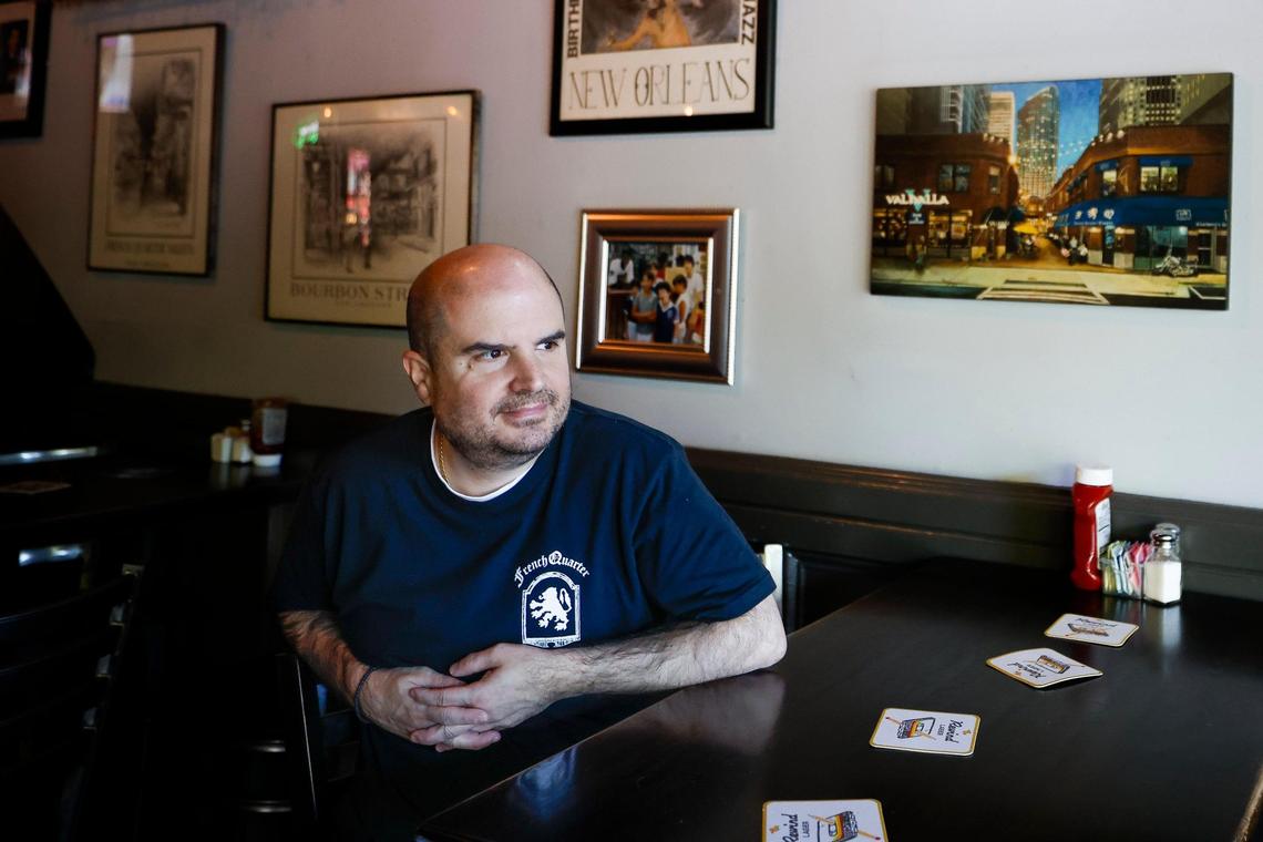 The French Quarter manager Angelo Tsepelis (shown in this file photo) said the uptown Charlotte restaurant is closed during big holiday events at Romare Bearden Park across the street because of the July 4, 2023, brawl.