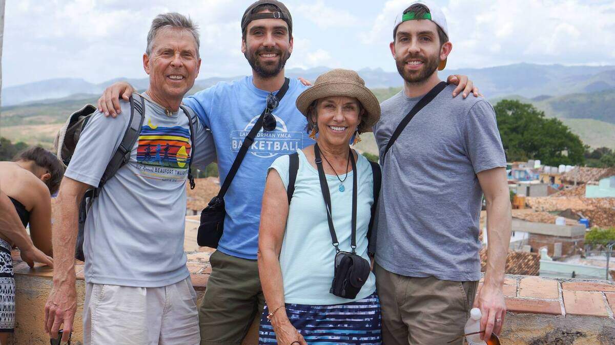 An undated photo from a Braxton-Andrew family vacation. From left to right, Gary Andrew, Patrick Braxton-Andrew, Jean Braxton and Kerry Braxton-Andrew.