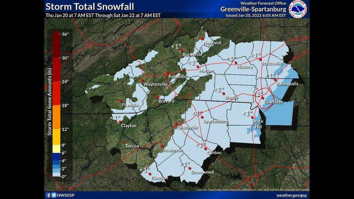 Charlotte’s snow chances for Friday remain at 40% overnight, but the potential half-inch of accumulation may pale in comparison to the cold.