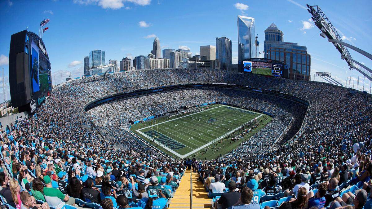 Bank of America Stadium is shown during the Carolina Panthers game against Philadelphia Eagles on Sunday, Oct. 10, 2021.