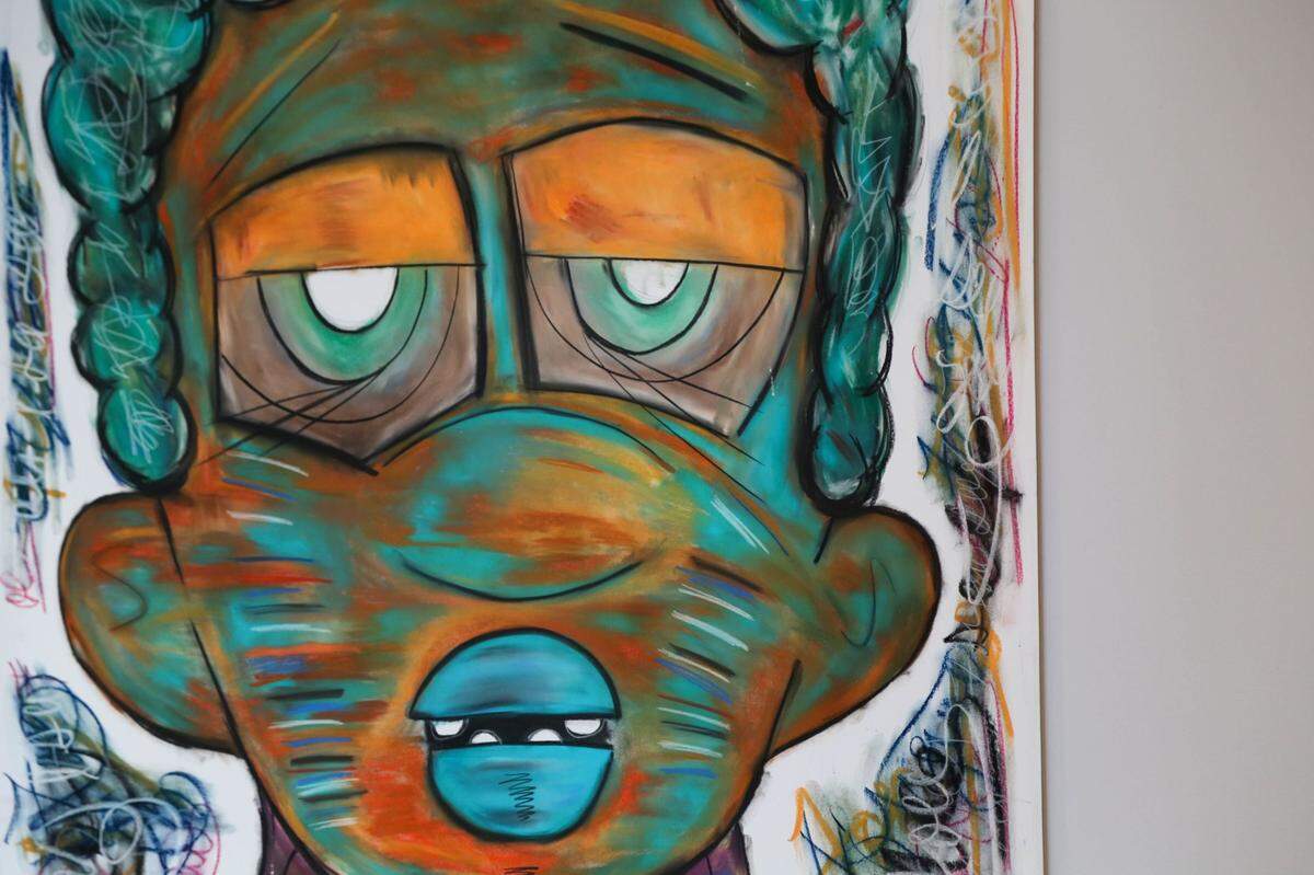Charlotte artist de’Angelo Dia’s work is on display at the Mint Museum Uptown as part of Constellation CLT
