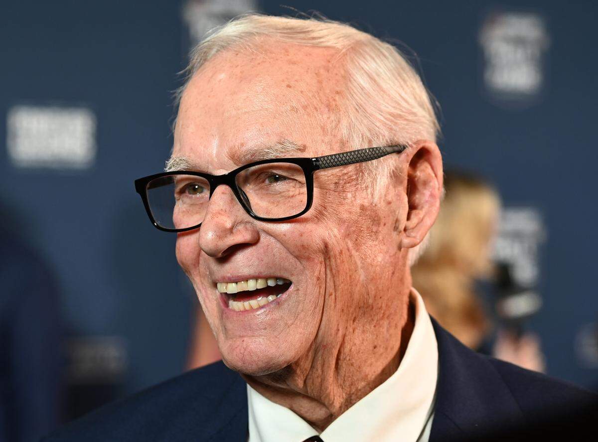 NASCAR Hall of Fame member Dale Inman speaks with the media along the red carpet at the NASCAR Hall of Fame in Charlotte, NC on Friday, January 19, 2024.