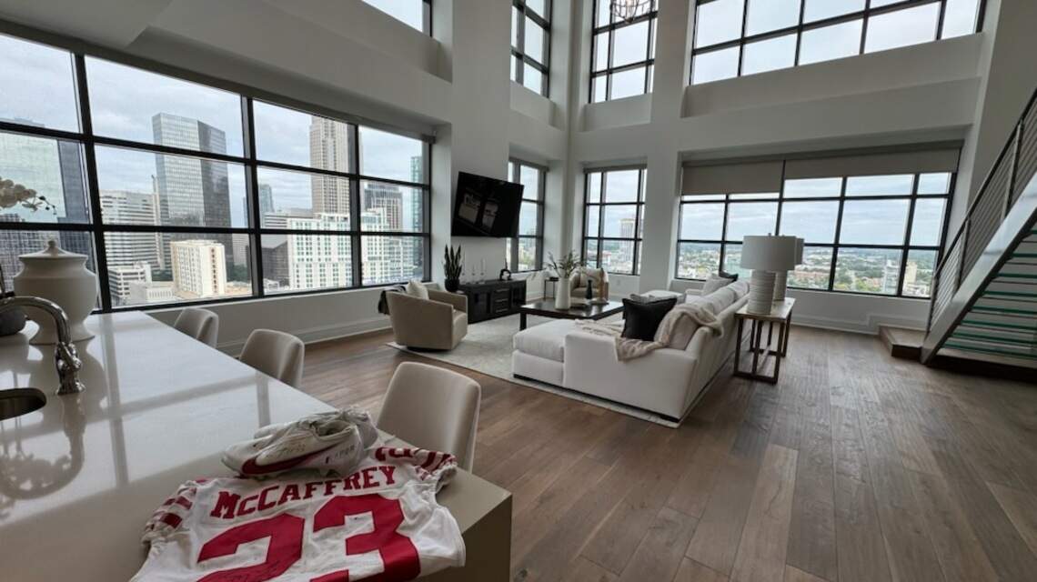 View of NFL star Christian McCaffrey sells uptown Charlotte penthouse ...