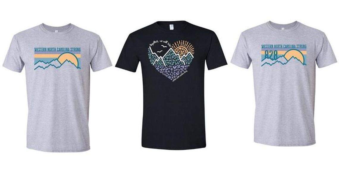 Paw Mountain Designs’ hurricane relief shirts come in black or gray.