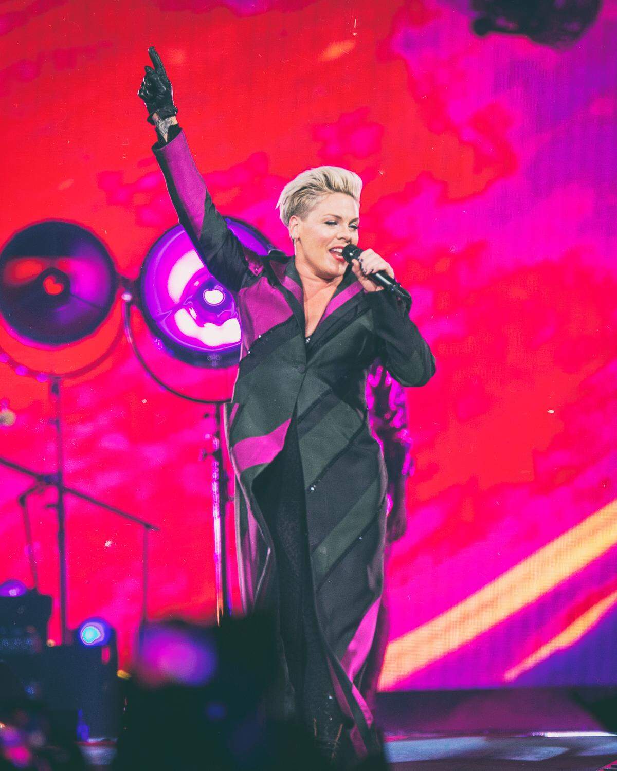 After close to 20 years of albums and hits, P!nk couldn’t get to everything in her catalog Saturday night in Charlotte, but “Perfect,” “So What,” “Just Like a Pill” and “Beautiful Trauma,” the title song from her latest album, were all fiery highlights.