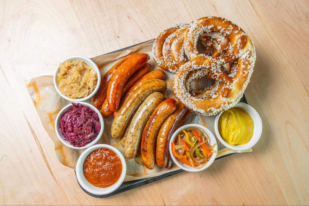 The Olde Mecklenburg Brewery not only has fresh premium beer, but also delicious desserts and savory sausages.