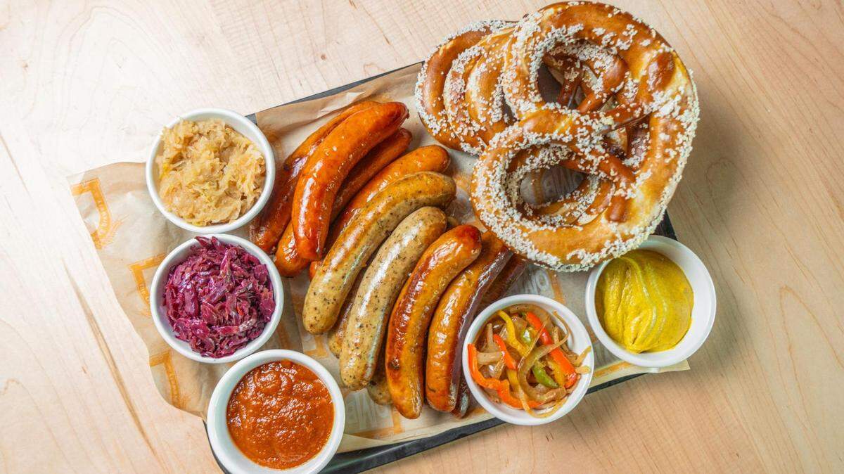 The Olde Mecklenburg Brewery not only has fresh premium beer, but also delicious desserts and savory sausages.