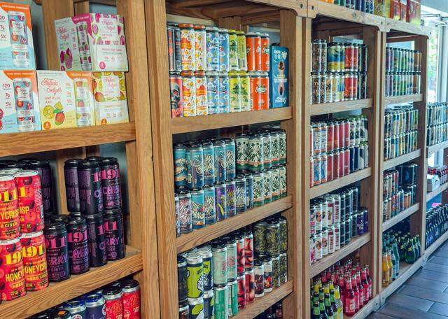 At VRTX Restaurant and Bar, you can enjoy your craft beer in-house or to-go.