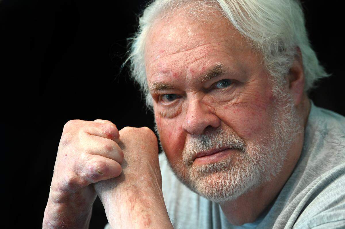 Flight 212 survivor Richard Arnold, now 81 years old, photographed at his home in Camas, Wash., in April 2024.