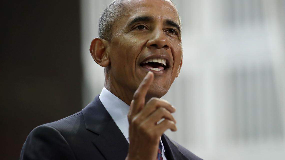 Former President Barack Obama speaks during the Goalkeepers Conference hosted by the Bill and Melinda Gates Foundation, Wednesday, Sept. 20, 2017, in New York. On Monday, the Richmond, Va., school board voted to rename an elementary school that honored a Confederate major general to Barack Obama Elementary School.