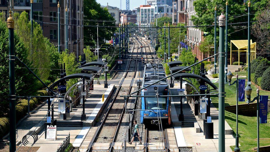 Charlotte’s Blue Line, pictured here, brought a flurry of development to places like South End. Proponents of the Silver Line say it will do the same for Charlotte’s east and west sides. The proposed 26-mile light rail line would be the counterpart to the north-south Blue Line and run from Matthews to Belmont via Uptown.