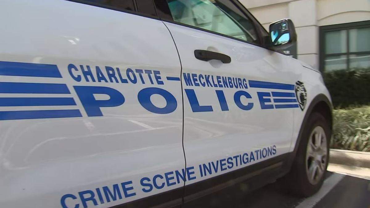 CSI vehicle parked at CMPD headquarters