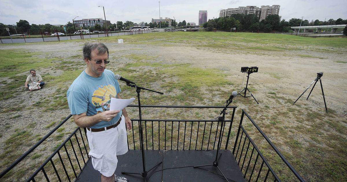 The "Free Speech Zone" on Tuesday, Sept. 4, 2012, in Charlotte.