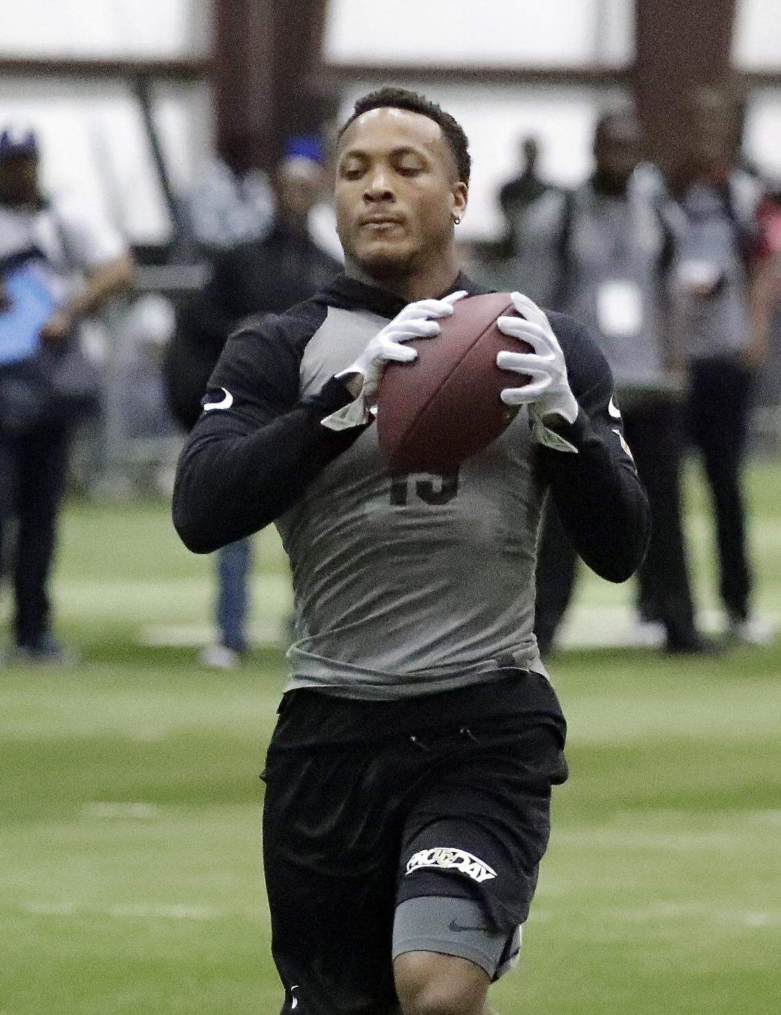 Central Florida cornerback Mike Hughes, shown at his school's recent pro day, grew up in New Bern, N.C.