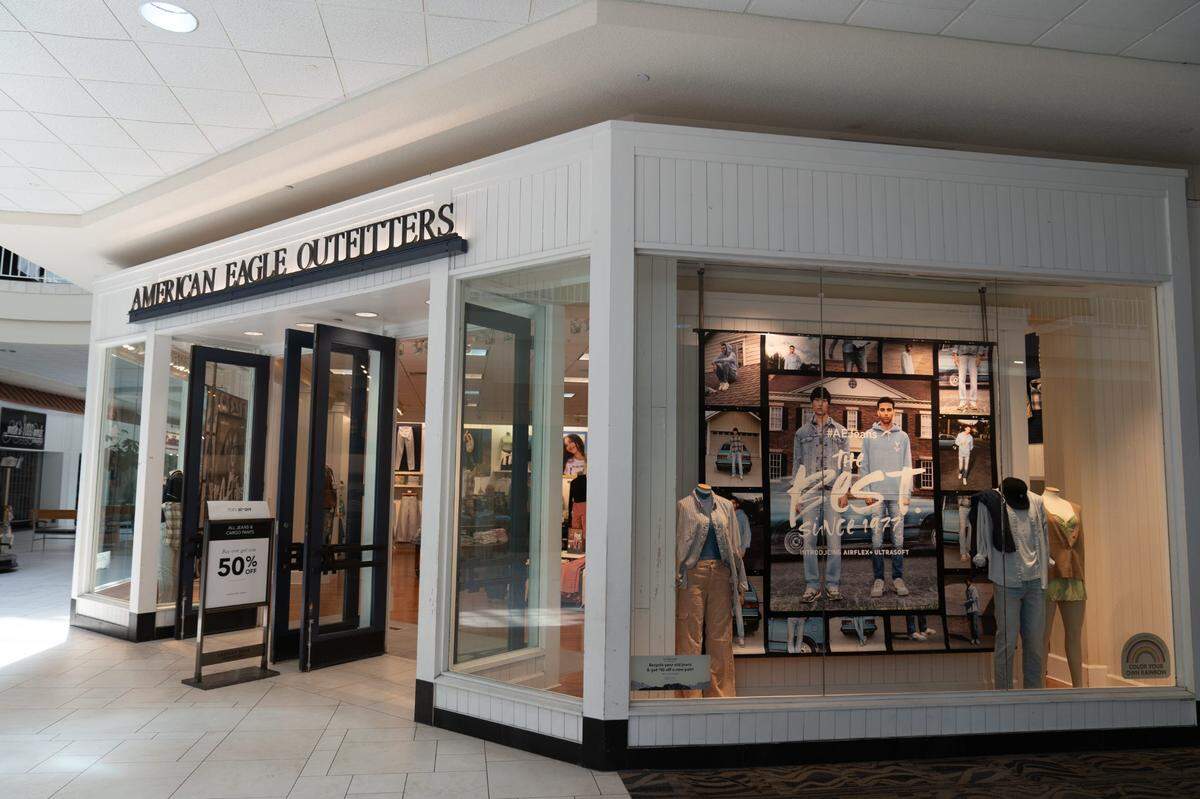 American Eagle Outfitters, which left Northlake Mall in the spring, was sued by mall operator Spinoso Real Estate Group. The retailer countersued, calling the north Charlotte mall a “warzone.” Seen here in this file photo is an American Eagle store in Kansas.