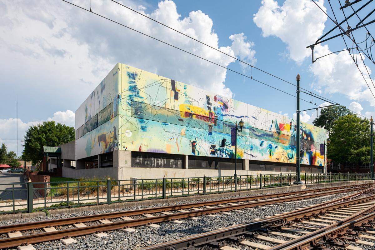 Steel Yard Mural at 1910 South Boulevard by Ivan Toth Depena, 2019