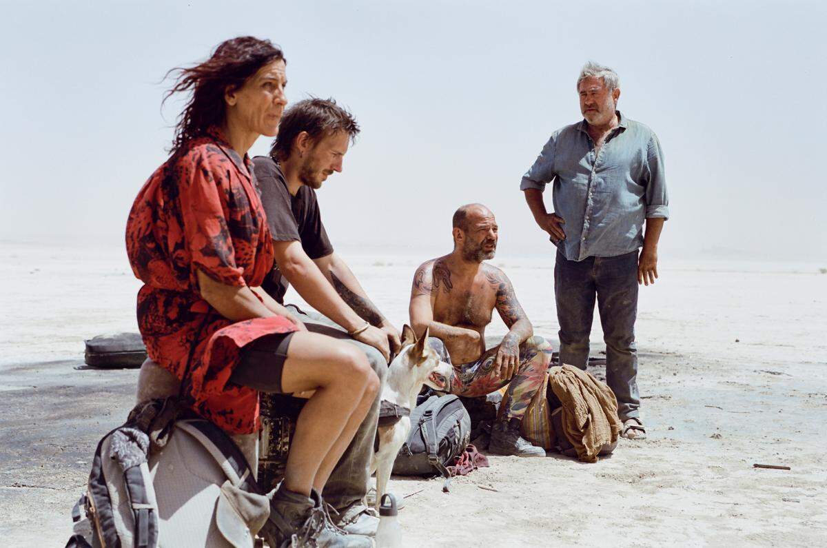 From left: Stefania Gadda, Joshua Liam Herderson, Richard ‘Bigui’ Bellamy and Sergi López in ‘Sirât.’