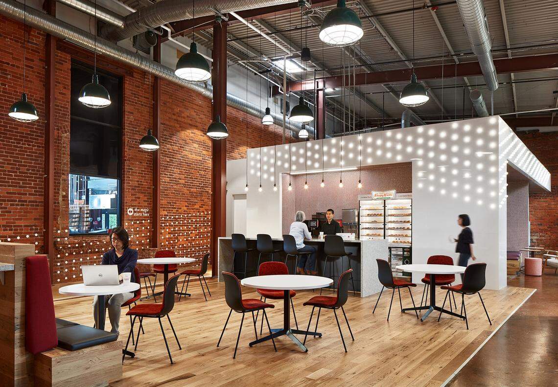 Interior rendering of Krispy Kreme’s new South End corporate office