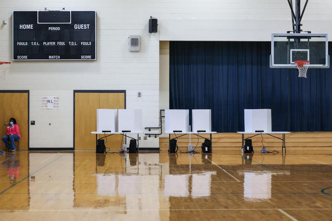 As of 9:30 a.m. the Berewick Recreational Center, in district 4, had only seen 24 people walk through the door to vote for the 2023 City Council primary on Tuesday, September 12, 2023 in Charlotte, NC.