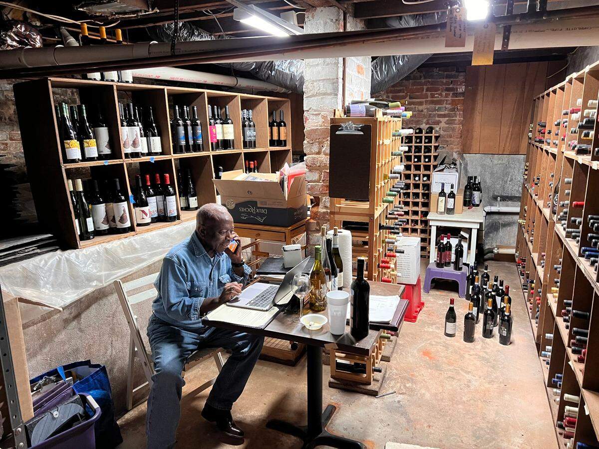 Anthony “Wes” Wesley, photographed in May 2023 in the wine cellar at McNinch House. “We carry his lessons, his laughter, and his legacy in our hearts, forever grateful for the gift of knowing him,” says Olivia Clark, daughter of Mitch and Dee Dee and manager at the restaurant.