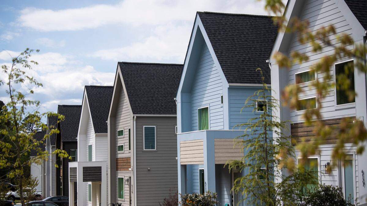 Brett Ermer developed this short-term rental community on Merlane Drive off I-85 near Sugar Creek Road in Charlotte. It’s called North End Park and Ermer lives in one of the 24 homes there