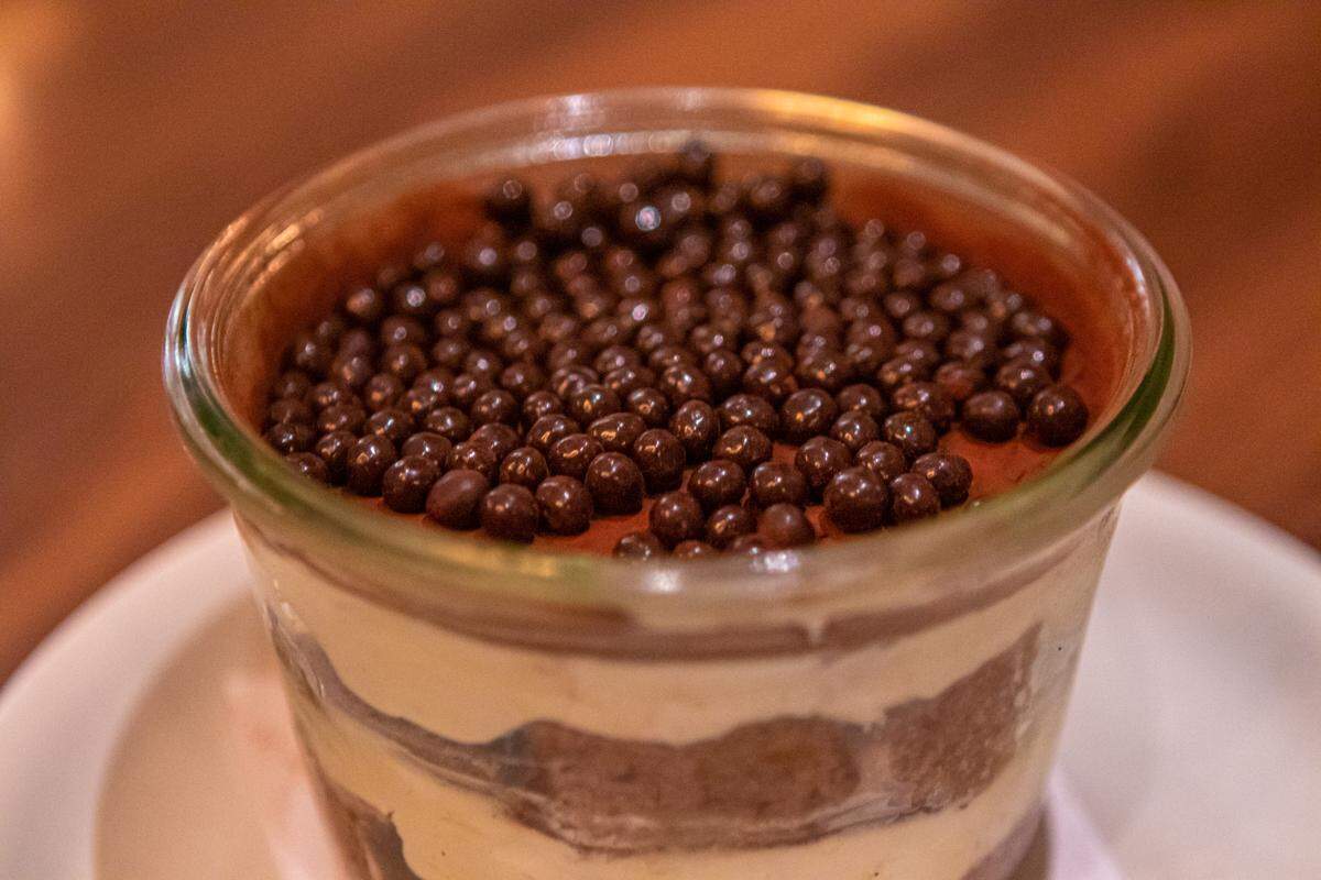 Tiramisu at North Italia: Espresso-soaked ladyfingers, mascarpone mousse.