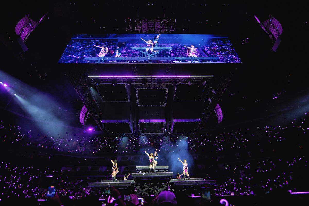 K-pop girl group TWICE performs at Spectrum Center in Charlotte on Tuesday night.