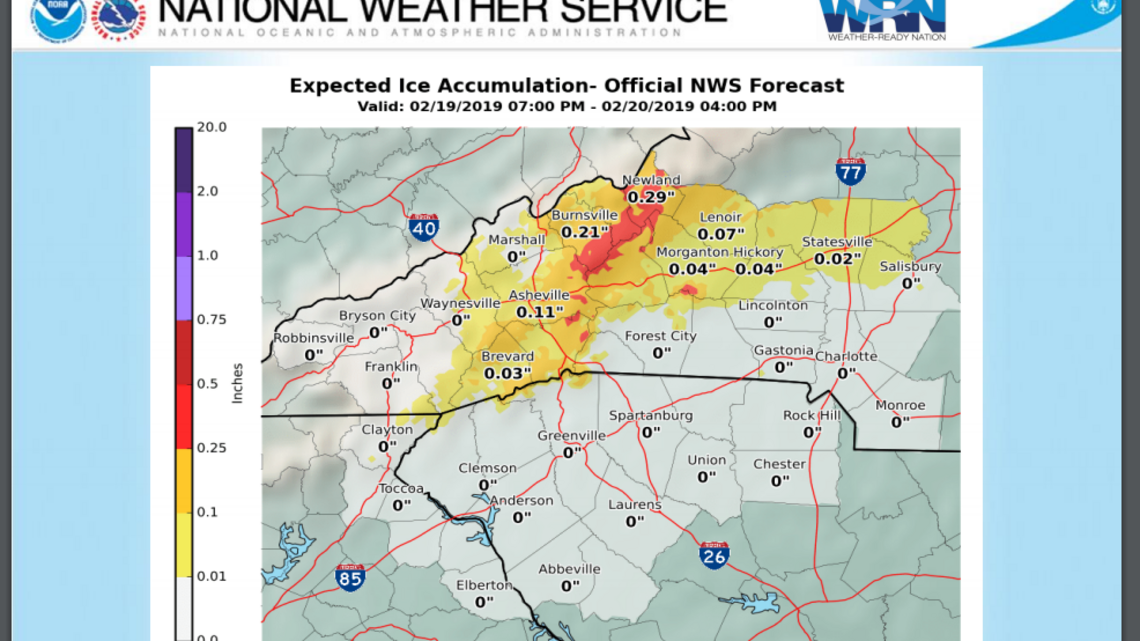 Winter weather advisory predicts freezing rain for western NC ...