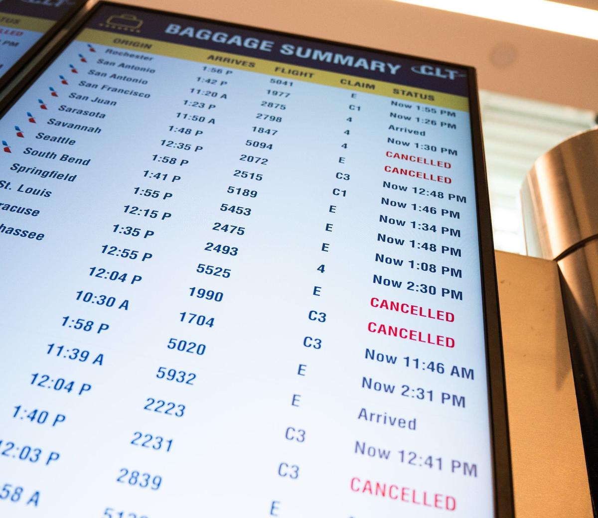 Numerous flights heading to Florida from Charlotte Douglas International Airport have been canceled due to Hurricane Debby’s landfall on August 5, 2024.