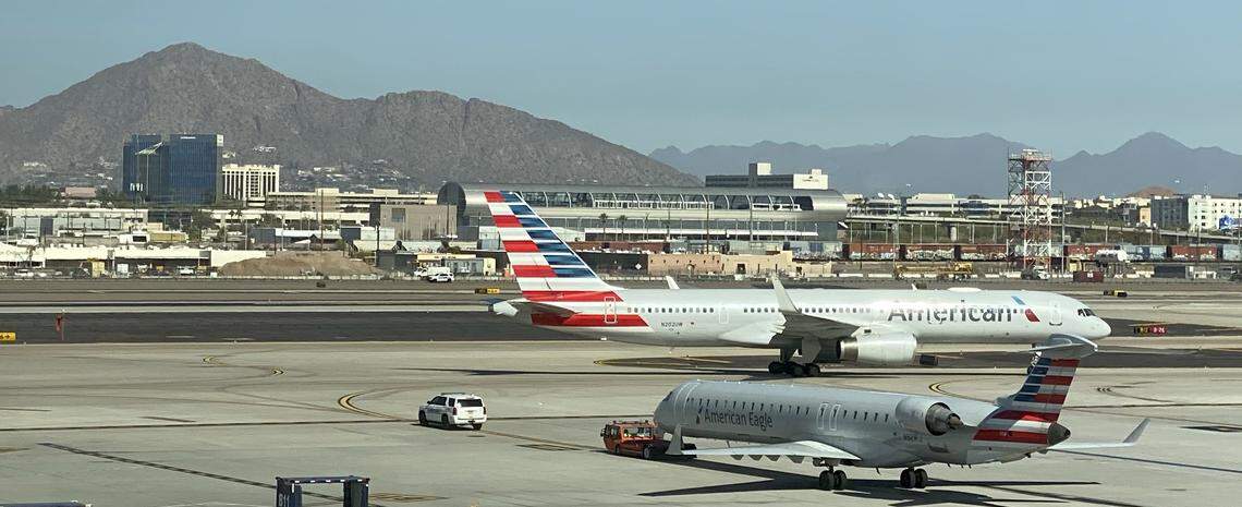 In March, flights from Charlotte to Phoenix were lower than usual on American Airlines.