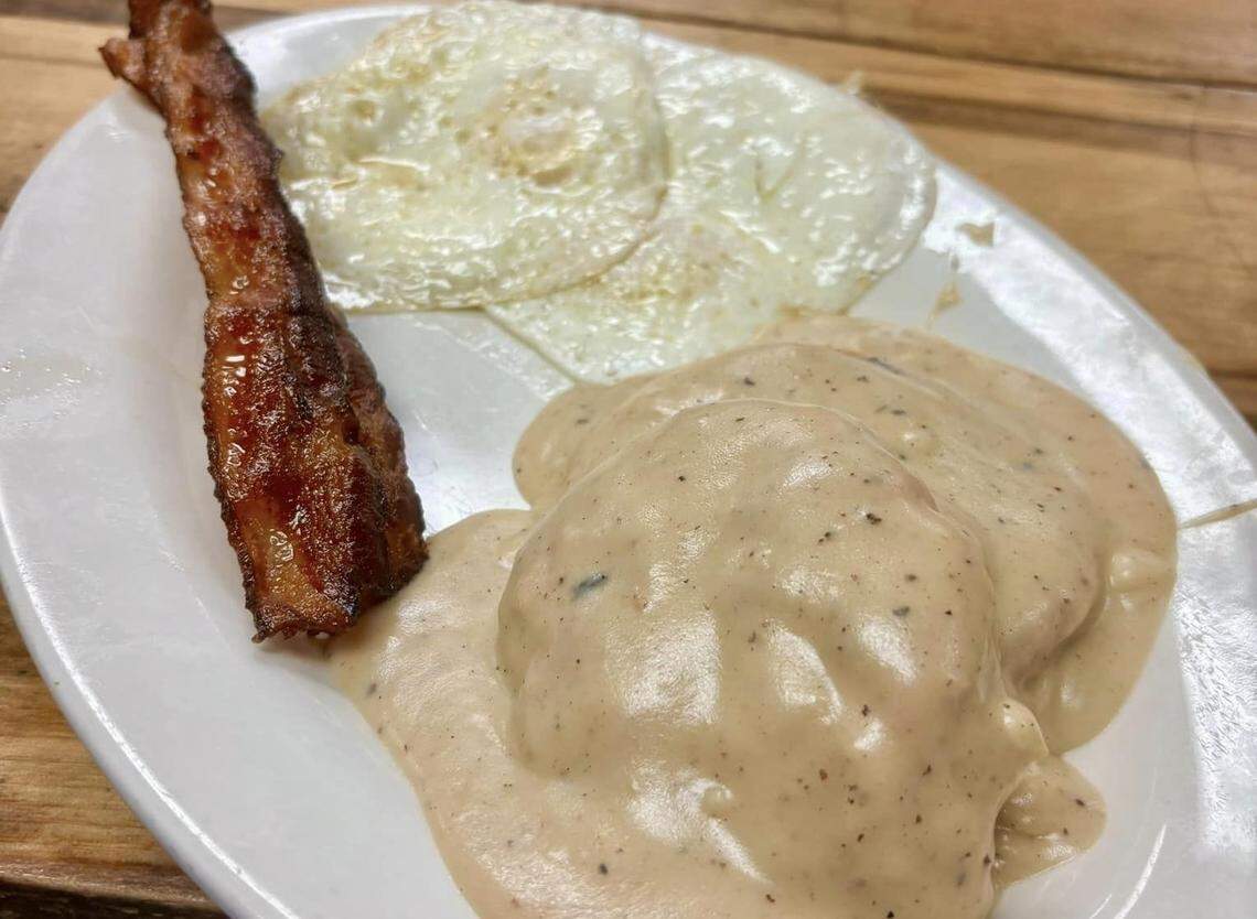 In Leicester, Salty Goat Grill is open in the aftermath of Hurricane Helene with a limited menu of three items at breakfast and at lunch.