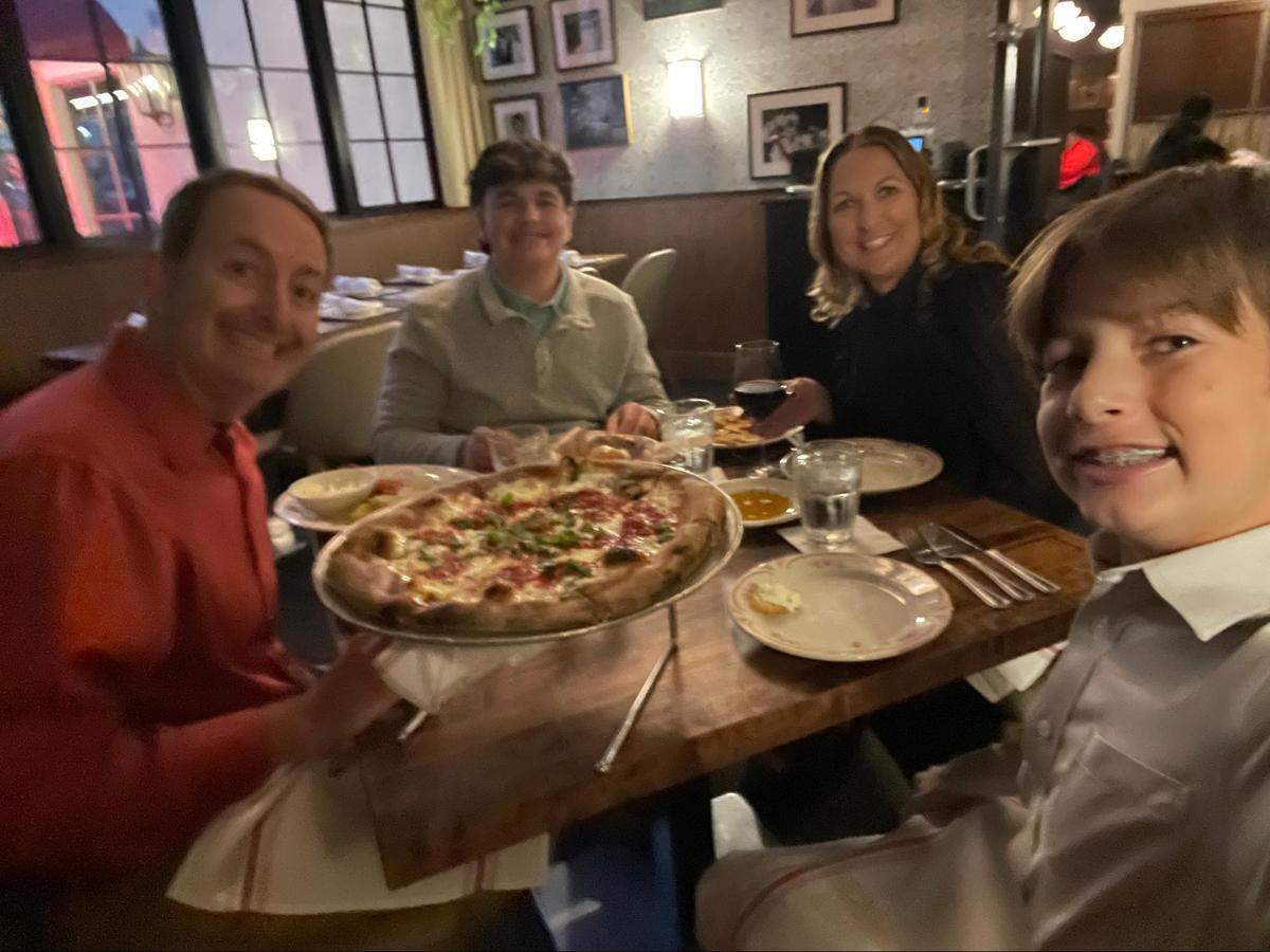The Graziano family at Mama Ricotta’s.