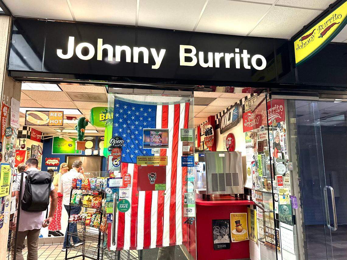 One word to describe the inside of Johnny Burrito: kitschy, with decor dating back all the way to 1998.