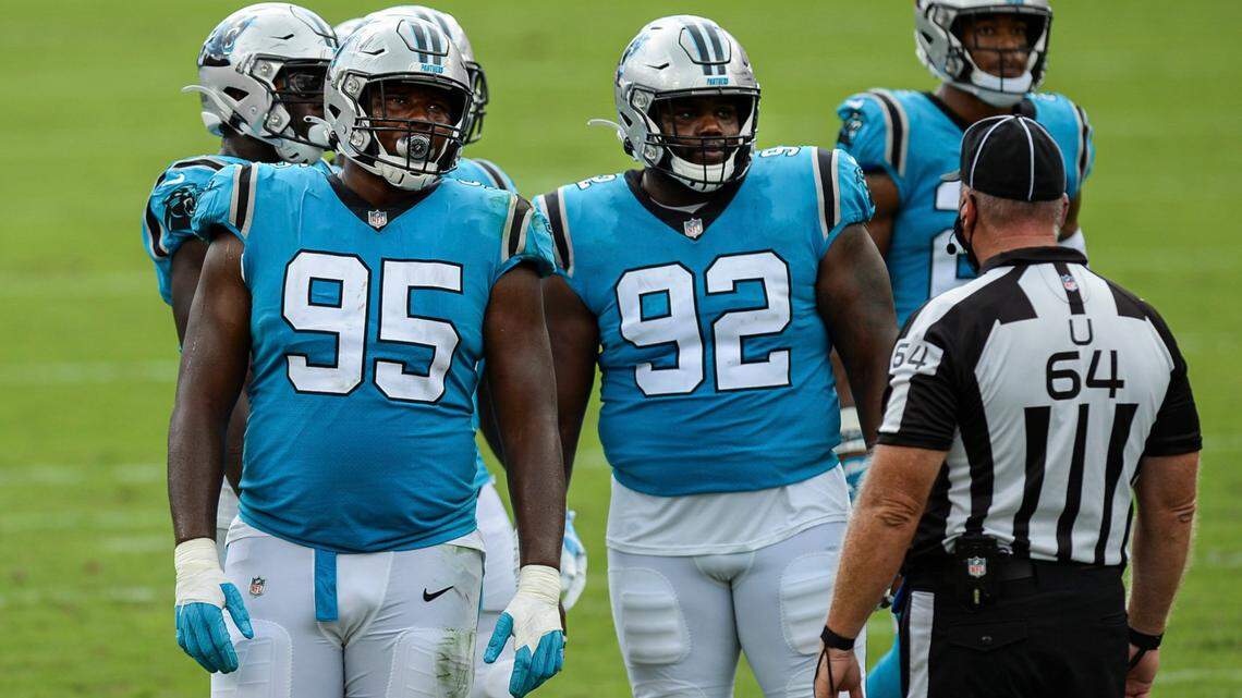 Defensive tackle Zach Kerr (92) is being released by the Carolina Panthers after one season.