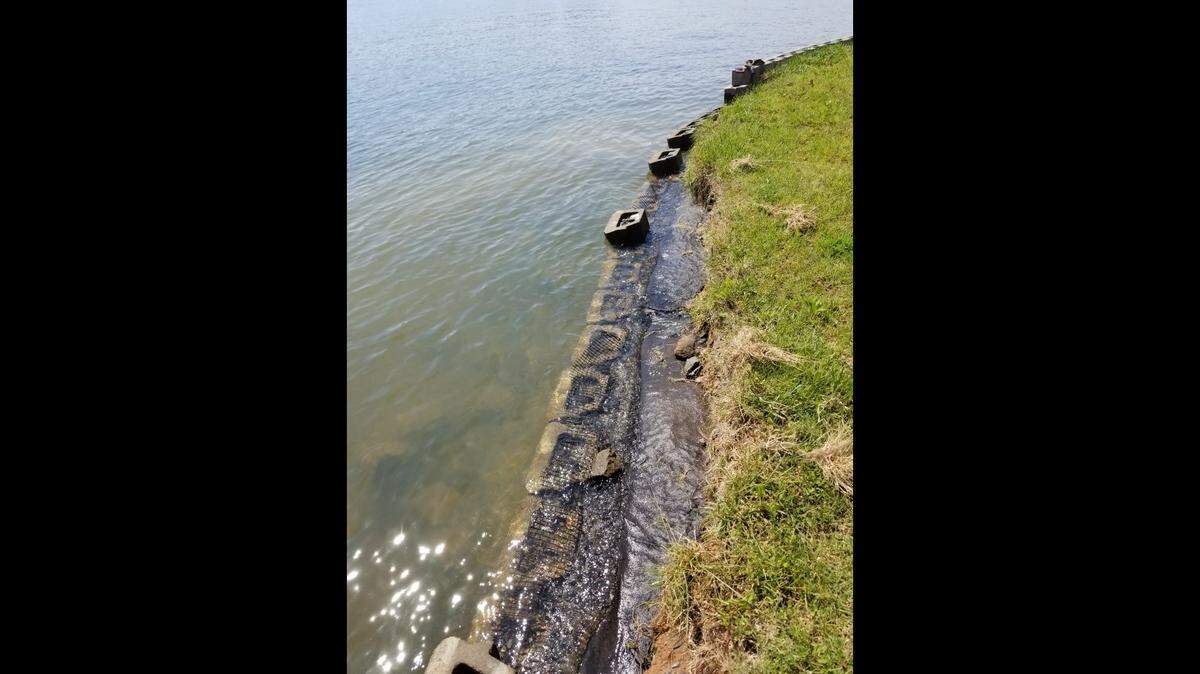 This 18-foot protective retaining wall that Michael Kiser hand-built along his Lake Norman waterfront property was at the center of a dispute with Duke Energy that the U.S. Supreme Court declined to hear on Monday, Dec. 11, 2023.