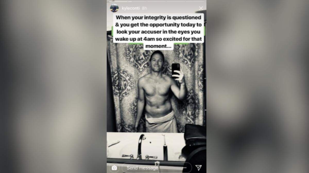 Kyle Conti, former owner of Charlotte Yoga, posted this selfie in 2018 a few hours before he would face former employees who had accused him of sexual misconduct. Now, two of his employees have sued, alleging that Conti assaulted them and later fired them, in part, because they rejected his sexual advances. 