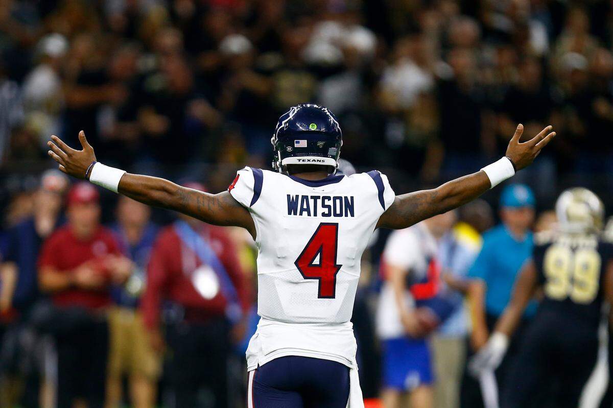 Houston Texans quarterback Deshaun Watson (4) is reportedly unhappy that he wasn’t consulted about hiring the team’s new general manager. Although Watson signed a new contract extension in 2020, there is speculation that he might be traded.