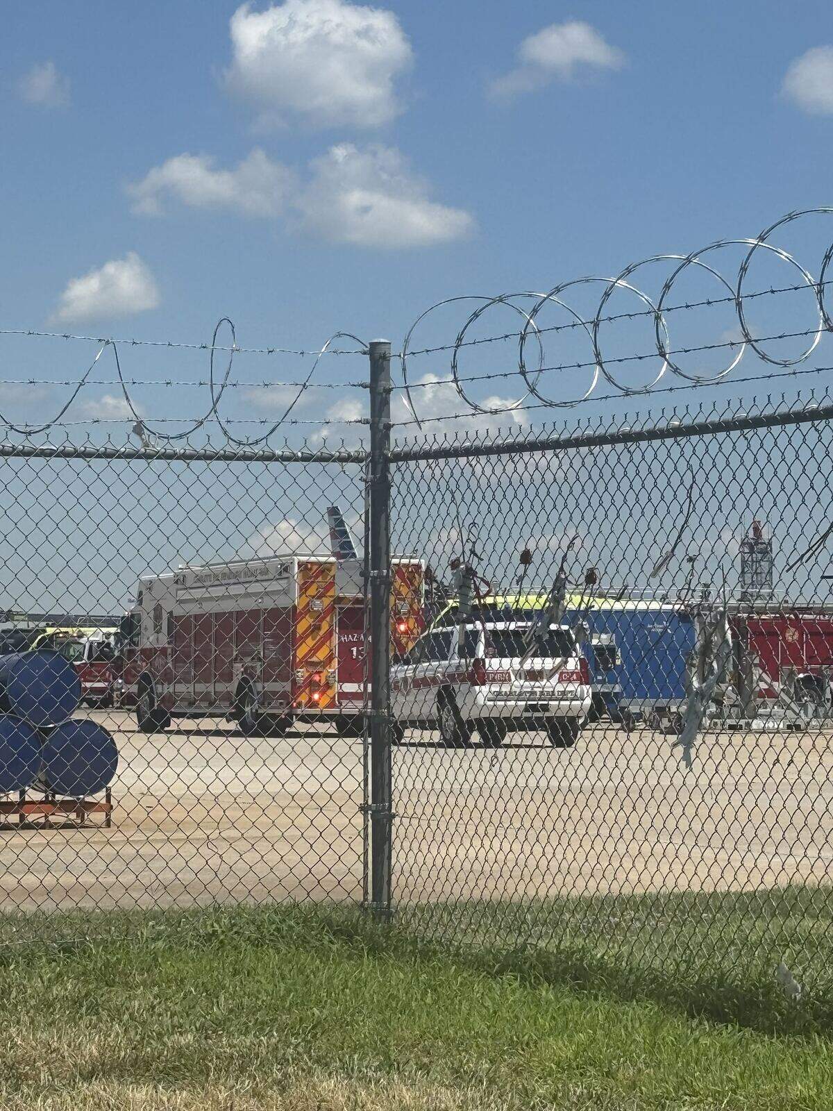 Emergency crews removed a person who passed out on an aircraft at an American Airlines hangar on Wednesday, the Charlotte Douglas International Airport said.