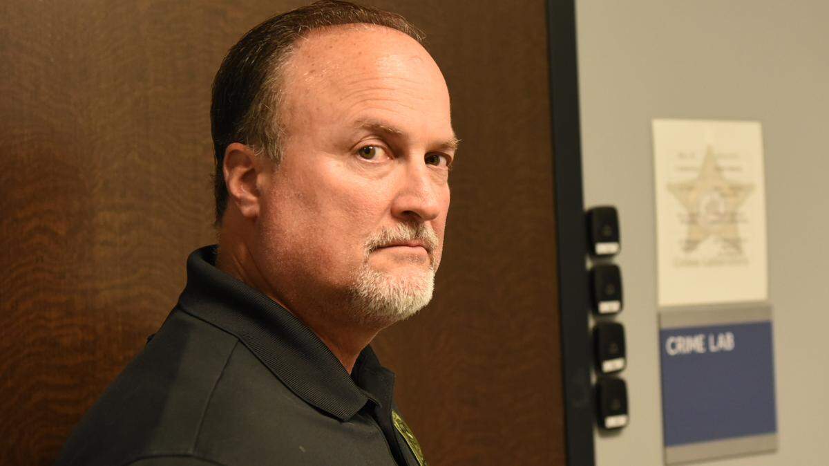 Union County Sheriff’s Office Chief Deputy Tony Underwood stands in front of the office’s crime lab.