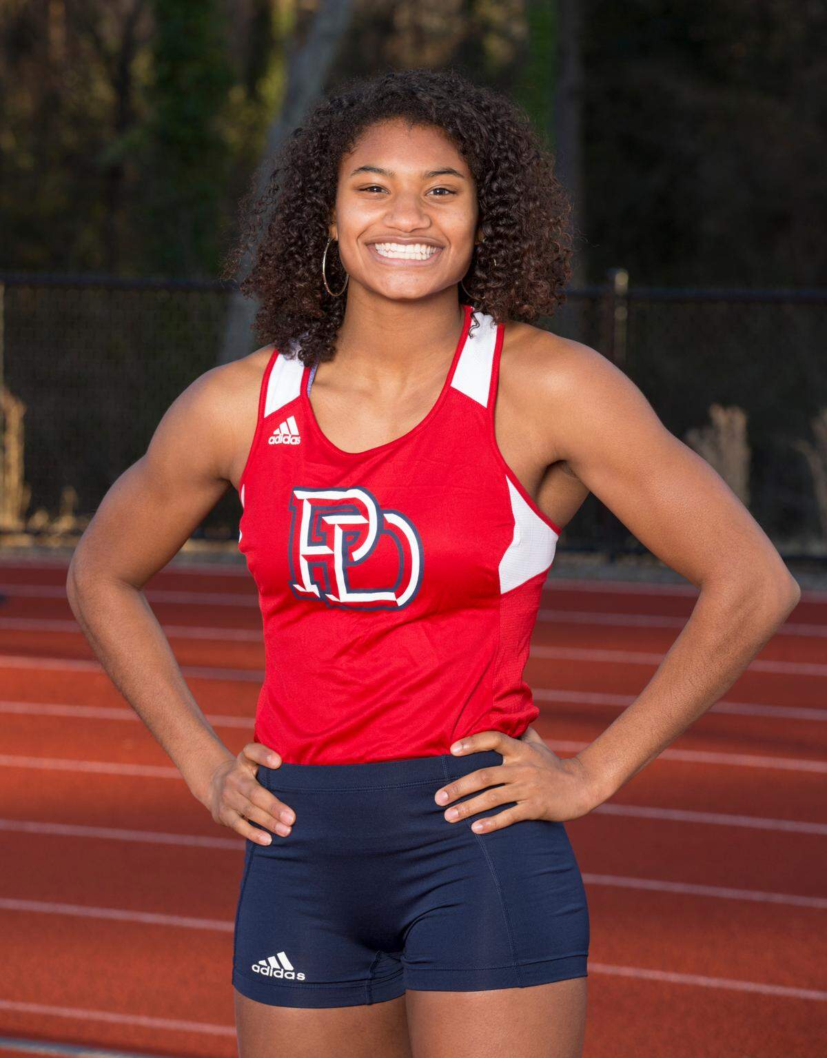 Charlotte Observer spring sports athlete preview: Anna Cockrell, 18, a track and field hurdler from Providence Day School. Photo by JASON E. MICZEK - www.miczekphoto.com