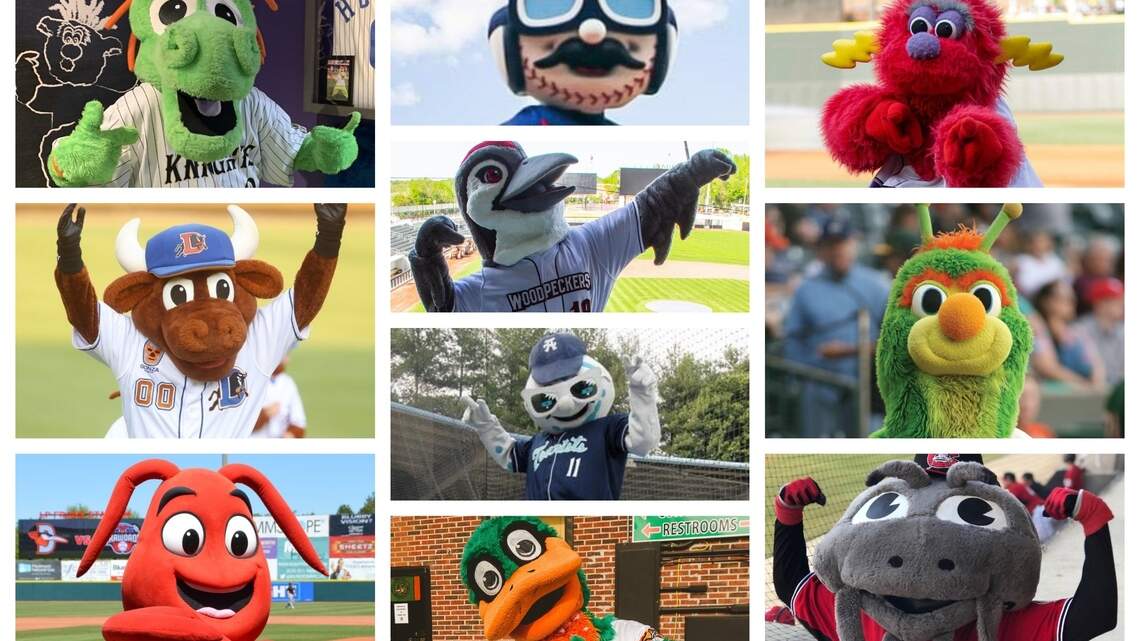 NC minor league baseball mascots are zany. Which do you love most?