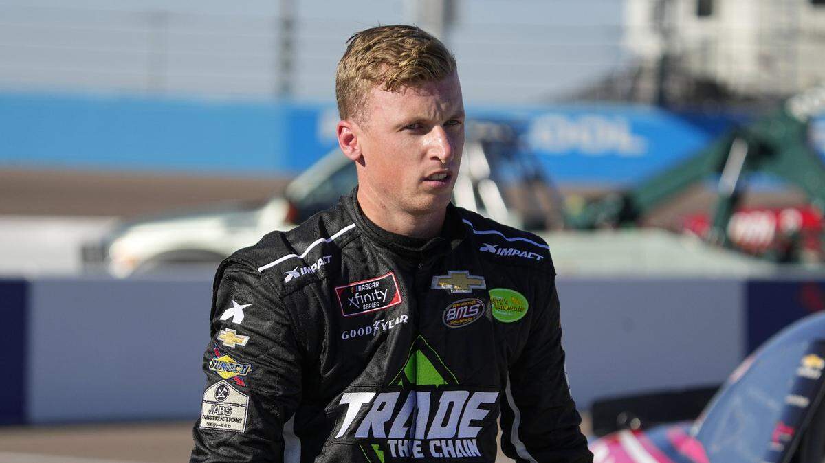 NASCAR Xfinity Series driver Brandon Brown (68) tried to capitalize on the “Let’s Go Brandon” chant with a sponsorship referencing the phrase, but NASCAR has turned that request down.