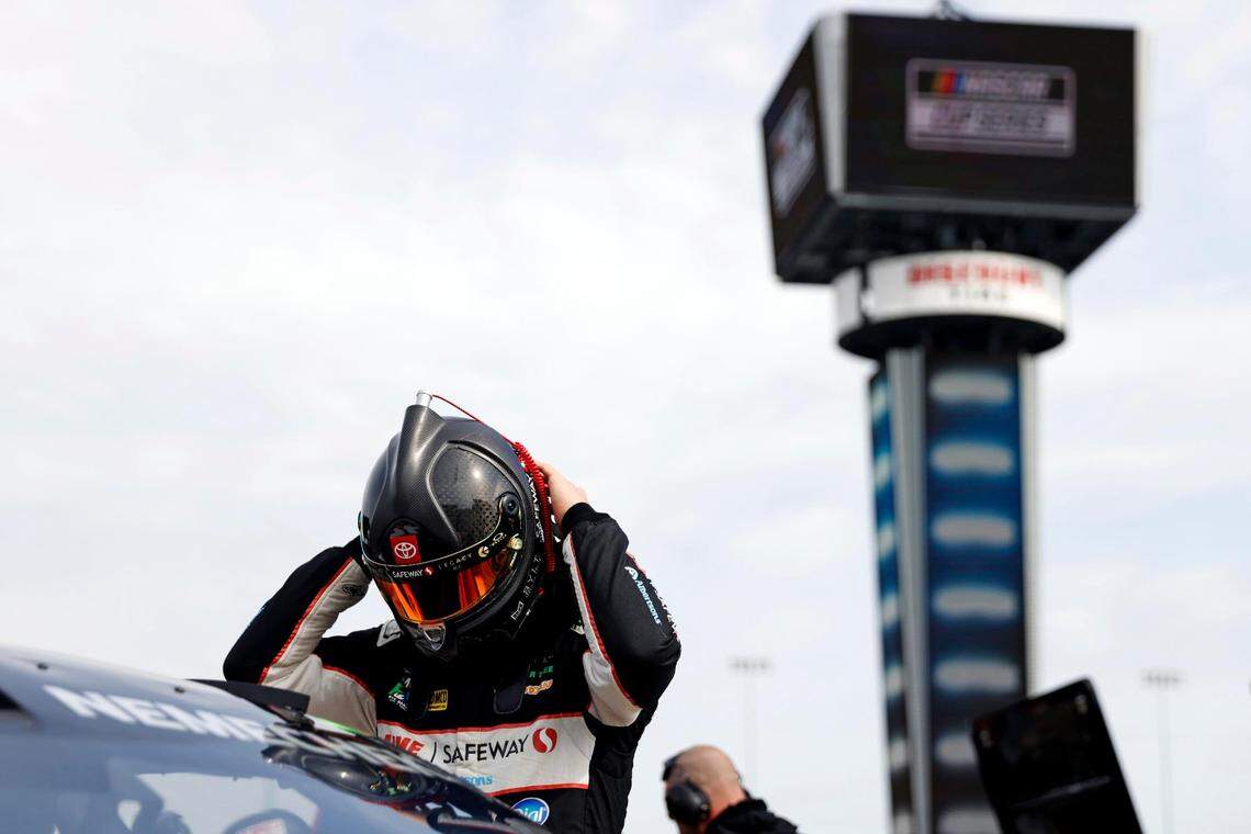 Mar 30, 2024; Richmond, Virginia, USA; NASCAR Cup Series driver John Hunter Nemechek (42) during practice for the Toyota Owners 400 at Richmond Raceway.