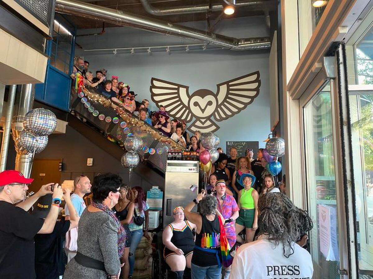 Queen City Grounds hosts Pride parties during Charlotte’s August Pride month, alongside other events like trivia and game nights.