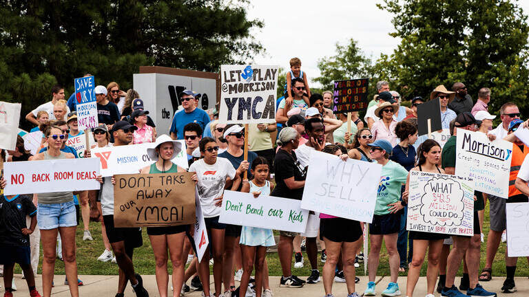 PHOTOS: Hundreds protest sale of Morrison YMCA