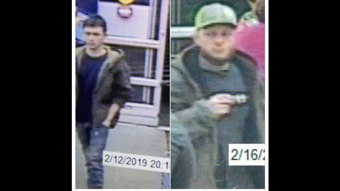 Photo of men sought for questioning in case involving razor blades on carts at Siler City store. Siler City Police photo