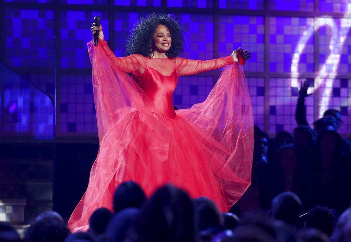 Diana Ross performs at the 61st annual Grammy Awards in Los Angeles in February 2019.