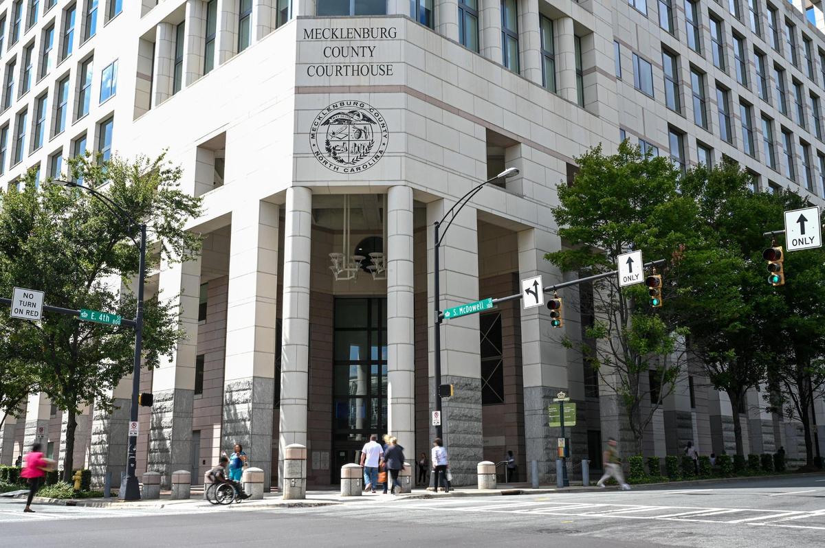 The Mecklenburg County Courthouse in Charlotte hosts the highest volume of cases of any state court venue in North Carolina.